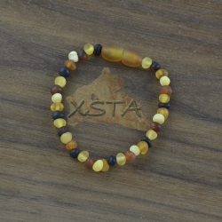 Amber teething bracelet multicolour raw